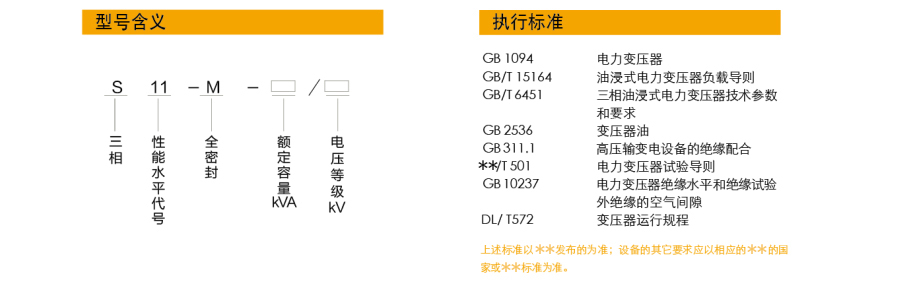 S11油浸式电力变压器型号含义与执行标准